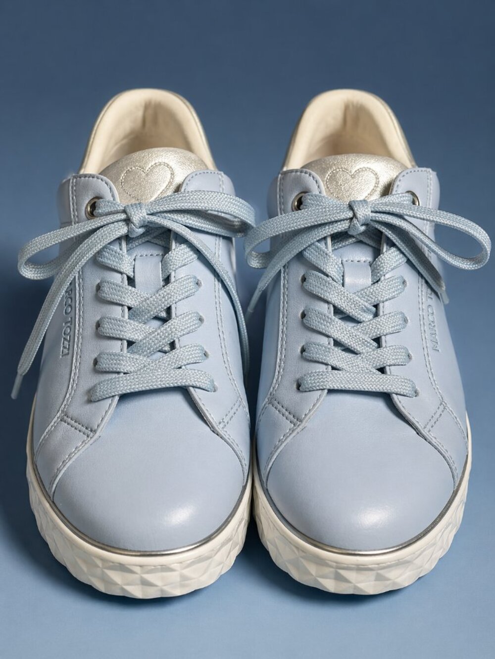 Marco Tozzi Light Blue Platform Sneakers Size 37 Lace Up Casual Shoes